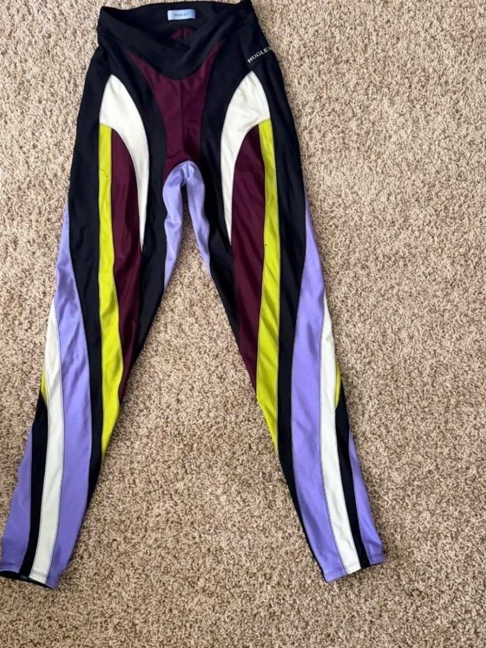 Mugler Colorful Striped Athletic Leggings - Multicolor